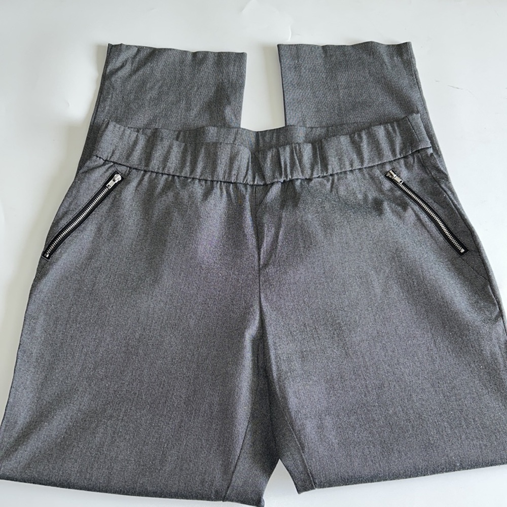 ZOE + PHOEBE Black & White Cropped Pull-on Pants